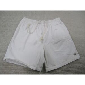 VTG Rusty Y2K Shorts Mens Large White Logo Bermuda Cotton W/Pockets Stretch